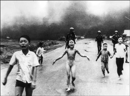 TO FLEEING A NAPALM ATTACK